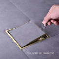 Hidden square gold shower floor drain